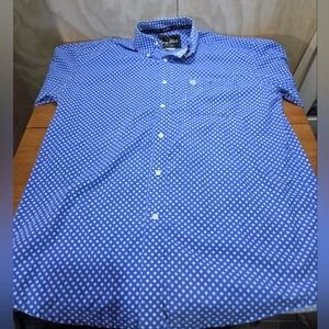 George Strait‎ Collection by Wrangler Blue Button Up Shirt Men’s Large Western